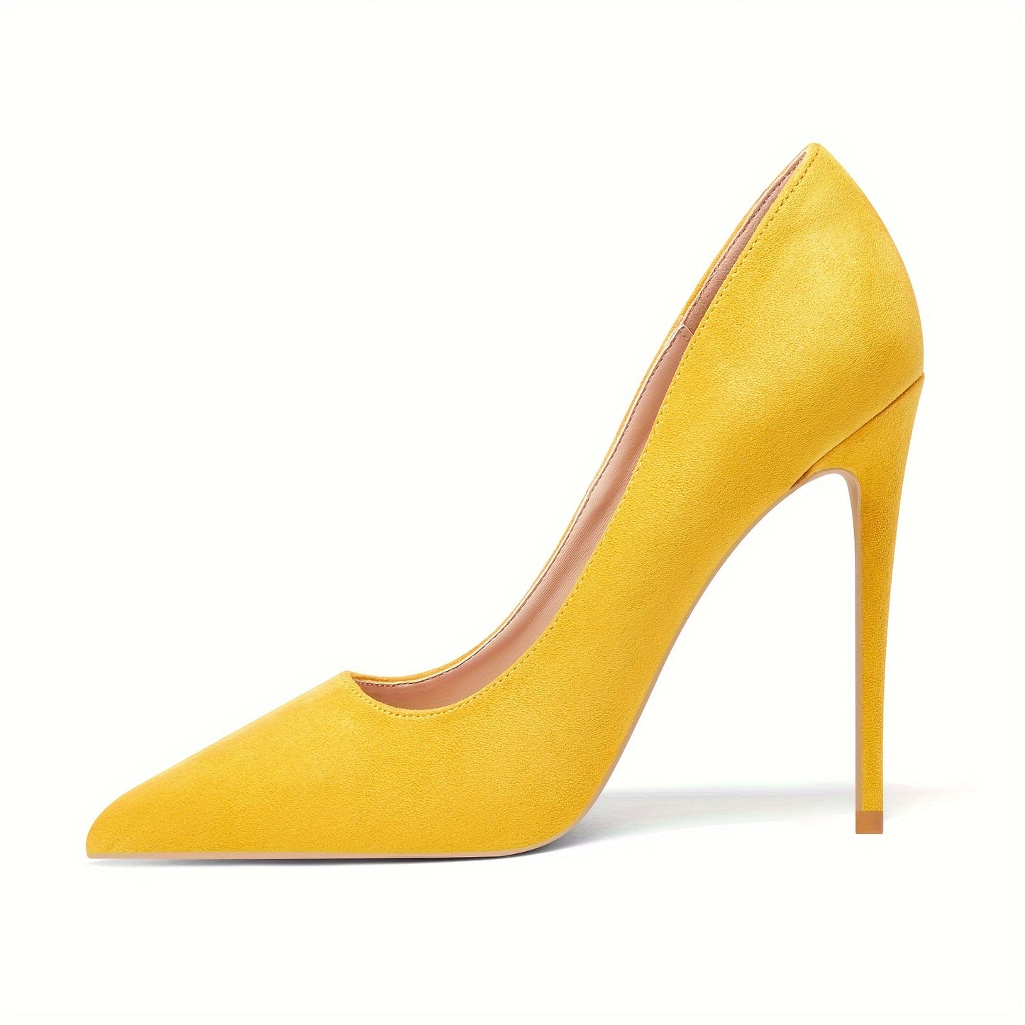 Solid Color Elegant High Heels, Women's Pumps Pointed Toe Stilettos, Women's Shallow Mouth Slip On Party