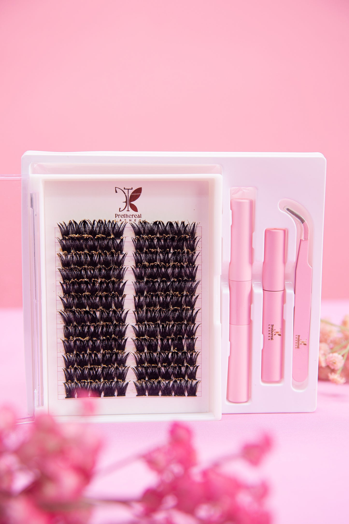 Golden Gleam Cluster Lash Set