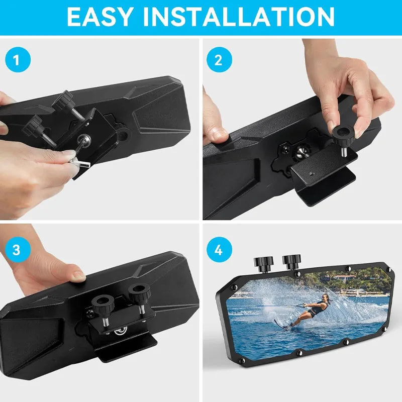 Boat Mirrors Rear View Reflective Mirror Rearview Mirrors Clear View Marine Mirror Review Mirror Wide Angle Interior Mirrors