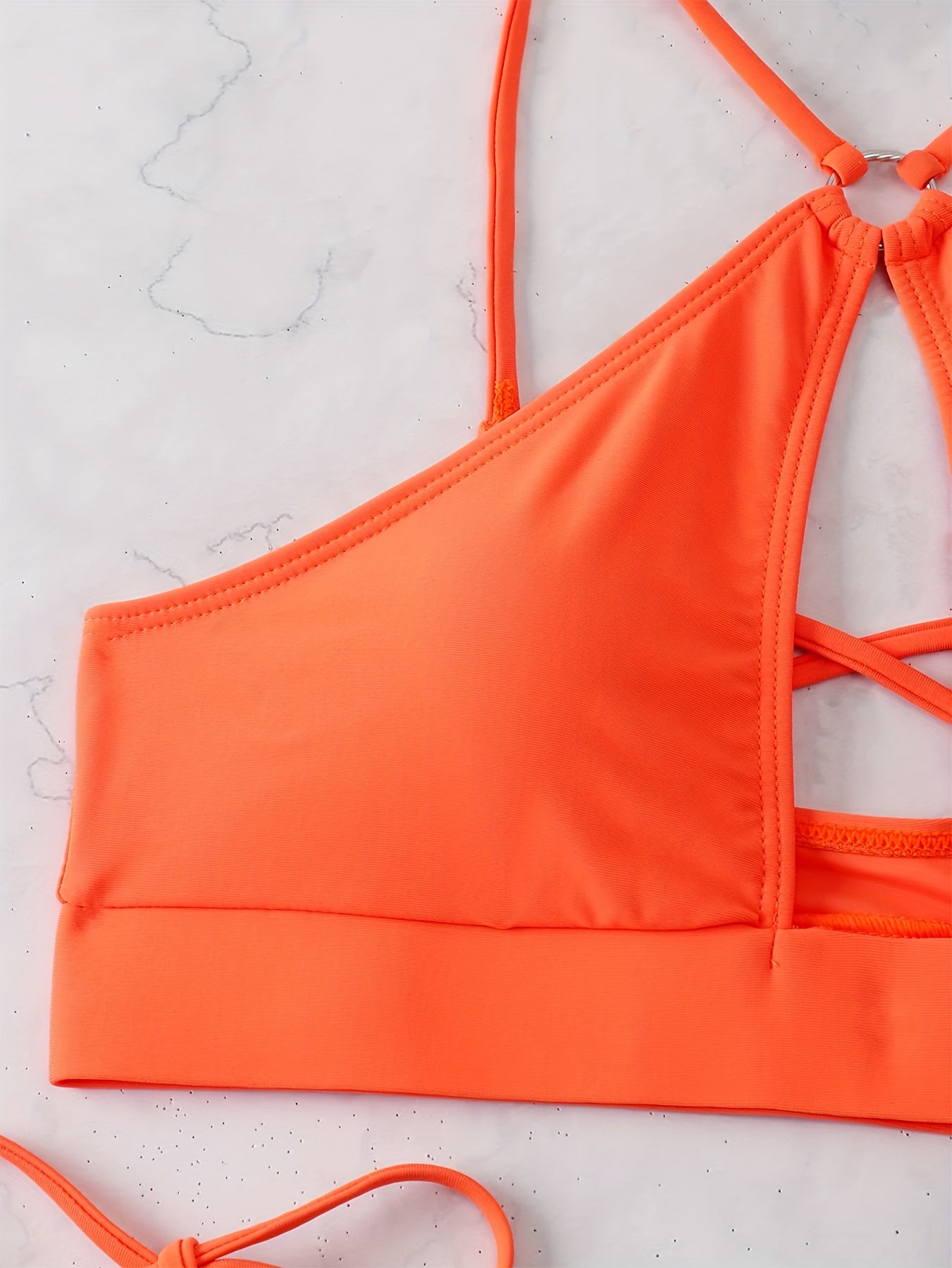 Vibrant Sexy Cut-out Bikini Set - Flattering Two-piece Design, Adjustable Ties, Ultra-Breathable Fabric - Perfect for Sizzling Summer Beachwear and Poolside Fun