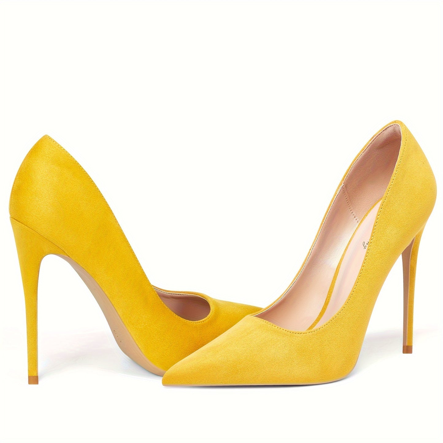 Solid Color Elegant High Heels, Women's Pumps Pointed Toe Stilettos, Women's Shallow Mouth Slip On Party