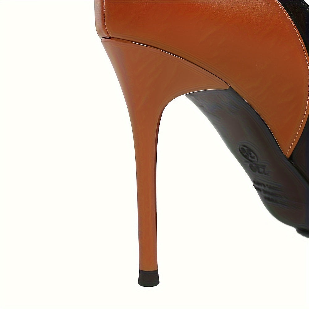 Women's Elegant Pointed Toe Stiletto Pumps - Solid Color, Lightweight, Versatile All-Season High Heels with Rubber Sole and PU Upper - European-Inspired Ultrahigh Heel Dress Shoes