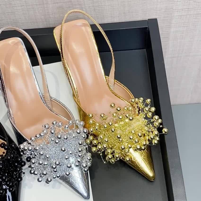 Pointed Toe Stiletto Sandals For Women 2023 New Summer Style Fairy Style One-strap High Heels