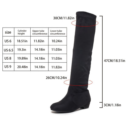Women's Boots High Boots Flat Low Heels Long Boots