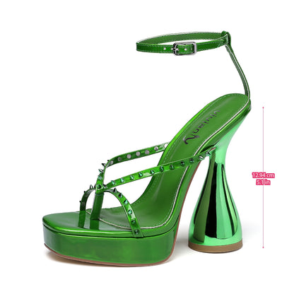 vivianly Elegant Square Toe Platform High Heels Ankle Strap Chunky Block Heel Sandals - Lace Up, Synthetic Leather Upper, Rubber Sole, All-Season Wear - North America Special Project