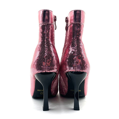 Rhinestone Cowboy Boots Sparkly Ankle Cowgirl Booties For Women Pointed Toe Side Zipper Western Glitter Mid Calf Short Fashion Boots With Diamond Stiletto Heels For Party Wedding Casual