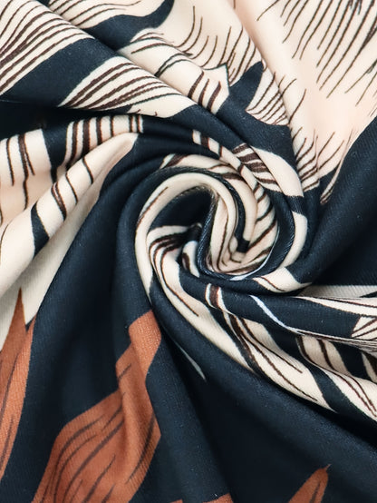 [Trendy Tropical Dress] Trendy Strapless Tropical Print Dress | With Side Cut-Outs And High Slit - Sexy Summer Dress for Parties And Special Occasions