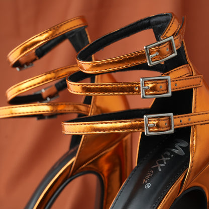 6 Inches Chunky Platform Heels For Women Block High Heels Ankle Buckle Sandals Pumps