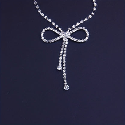 Fashion Simple Bow Anklet Sexy High Heels Tassel Rhinestone Anklet