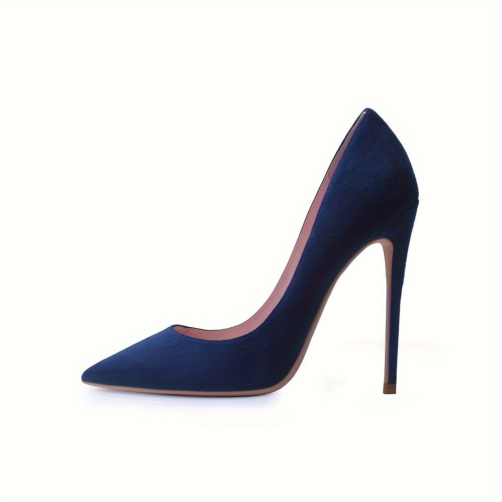 Solid Color Elegant High Heels, Women's Pumps Pointed Toe Stilettos, Women's Shallow Mouth Slip On Party