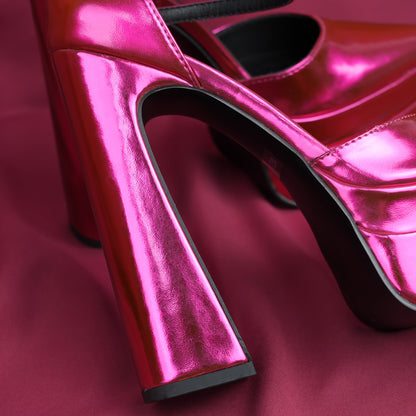 6 Inches Chunky Platform Heels For Women Block High Heels Ankle Buckle Sandals Pumps
