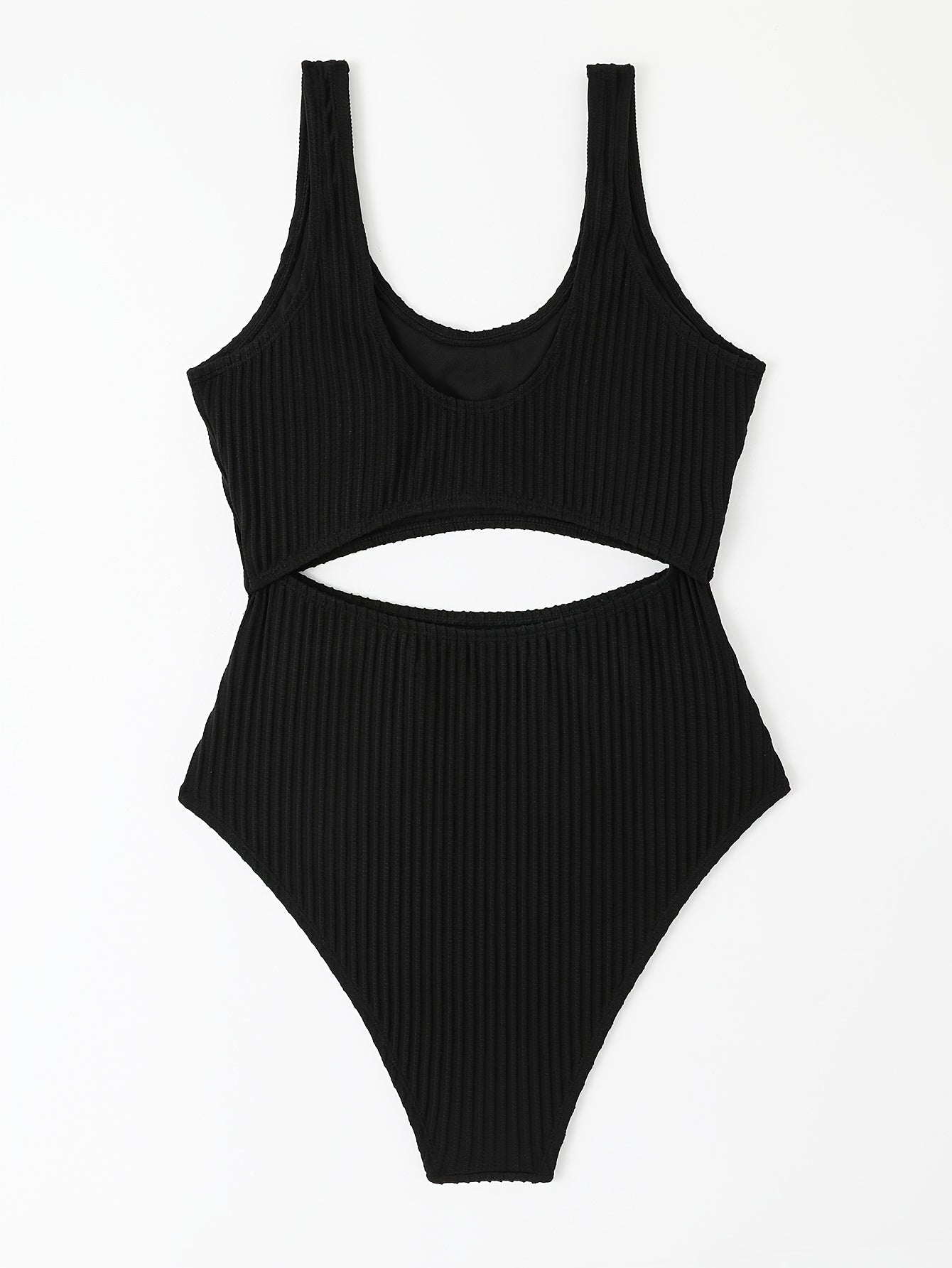 White Off the Shoulder One Piece Swimsuit - High Cut, Hollow Out, High Stretch, Sexy Polyester Knit Fabric - Solid Color, No Printing, Sheer-Free, Womens Swimwear & Clothing