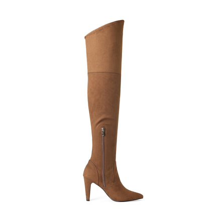 Women'S Thigh High Boots Over The Knee Heels Long Sexy Pointed Toe Boots