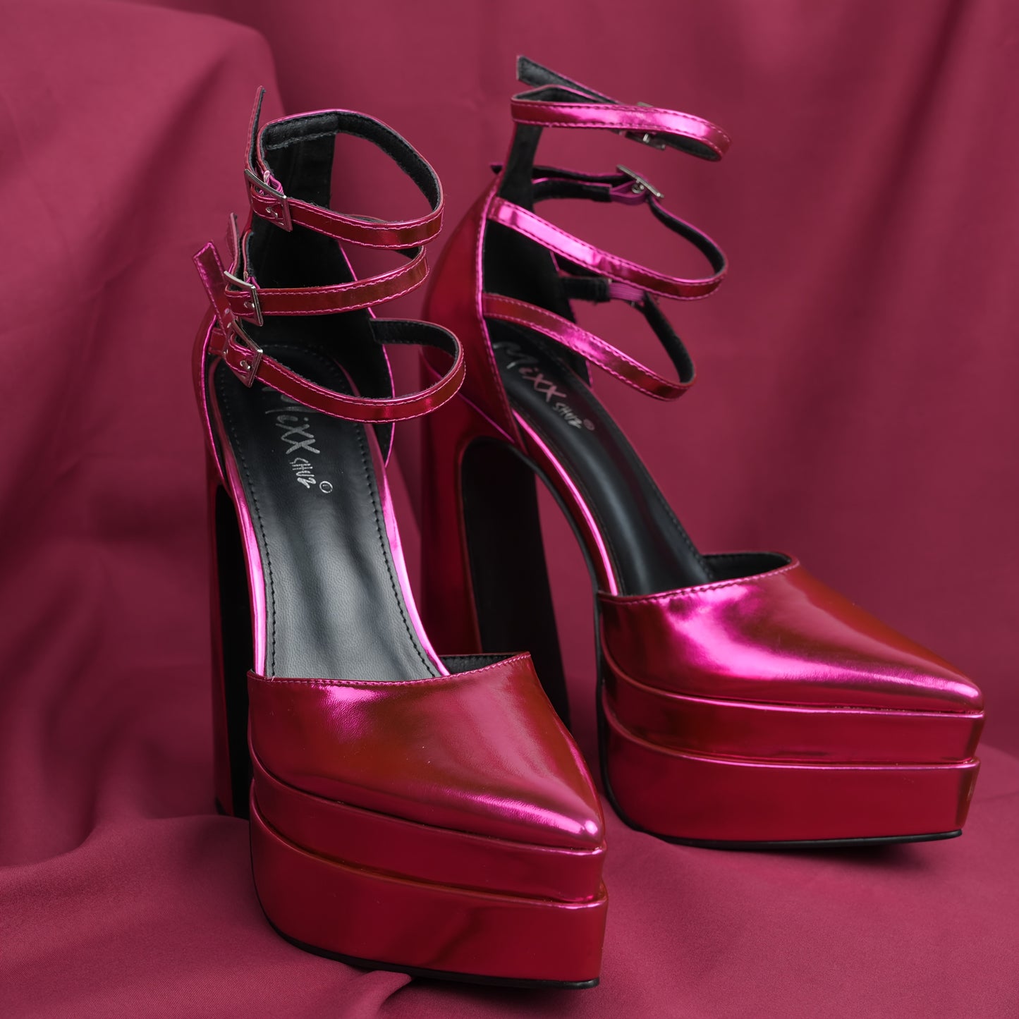6 Inches Chunky Platform Heels For Women Block High Heels Ankle Buckle Sandals Pumps