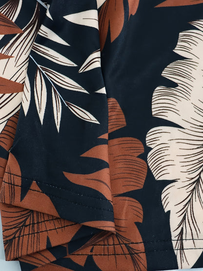 [Trendy Tropical Dress] Trendy Strapless Tropical Print Dress | With Side Cut-Outs And High Slit - Sexy Summer Dress for Parties And Special Occasions