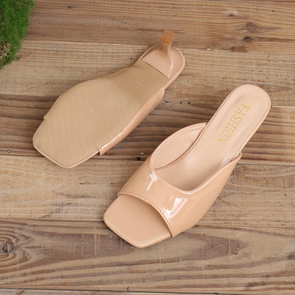 Elegant Stiletto Heels - Single-Tone, High Heel, Classic Square Toe, Easy Slip-On Design, Sophisticated Style - Womens Fashionable Dress Pumps for Formal Occasions