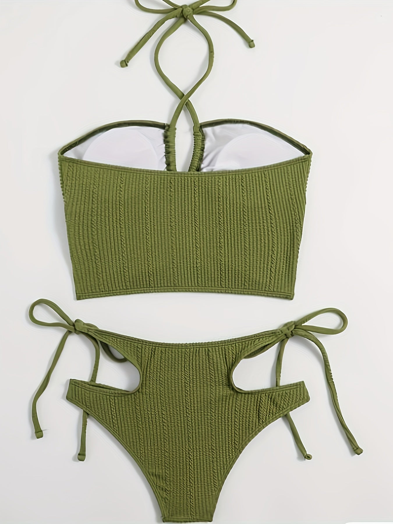 2023 New Split Bikini High Waist European and American Women's Swimwear Women's Vacation Swimwear