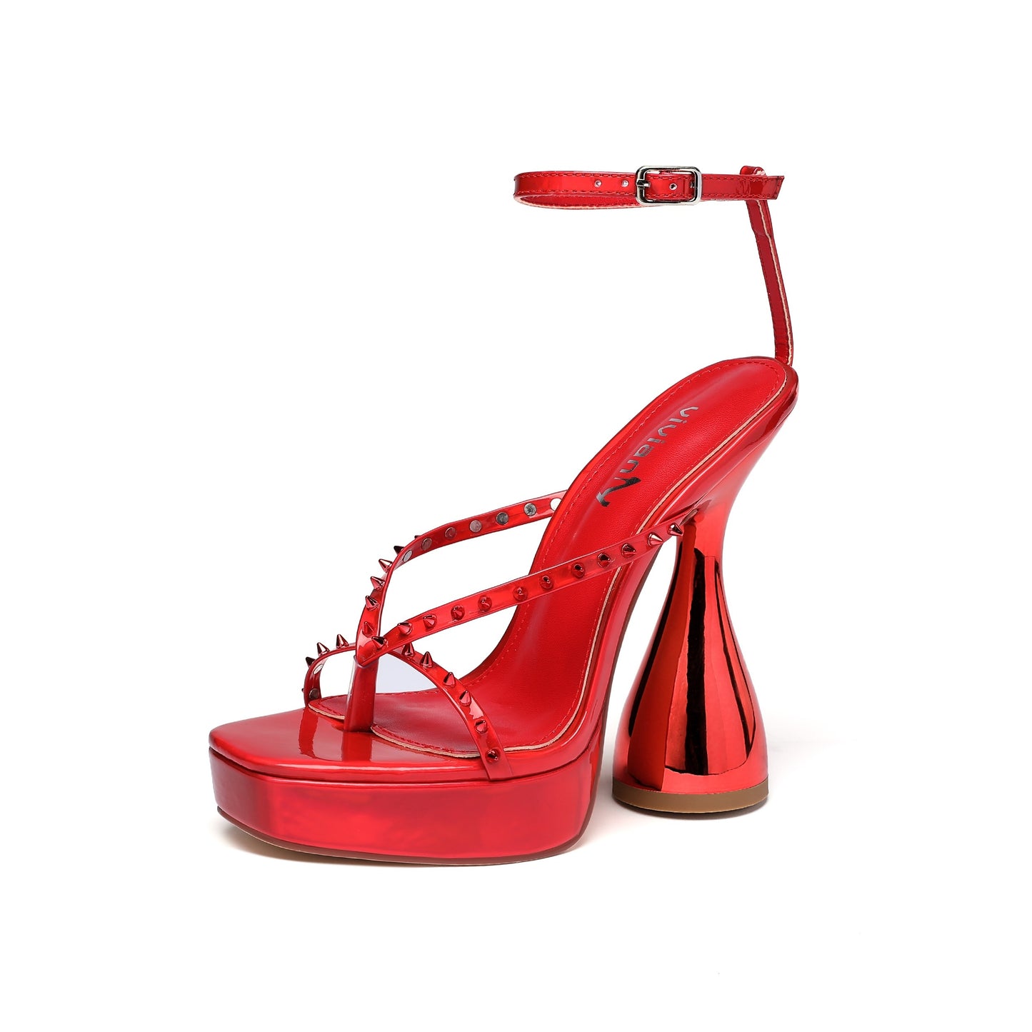 vivianly Elegant Square Toe Platform High Heels Ankle Strap Chunky Block Heel Sandals - Lace Up, Synthetic Leather Upper, Rubber Sole, All-Season Wear - North America Special Project