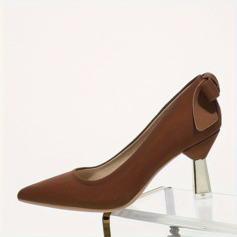 [All Seasons Soft High Heels] High Heels Are Soft And Fashionable In All Seasons, With Versatile Bow Ties And Thick Heels. They Are Elegant And Single Shoes