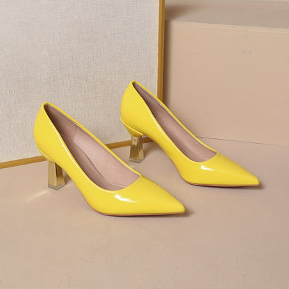 Women's Fashion High Heels, Solid Color Pointed Toe Dress Pumps, Stylish Party & Banquet Shoes