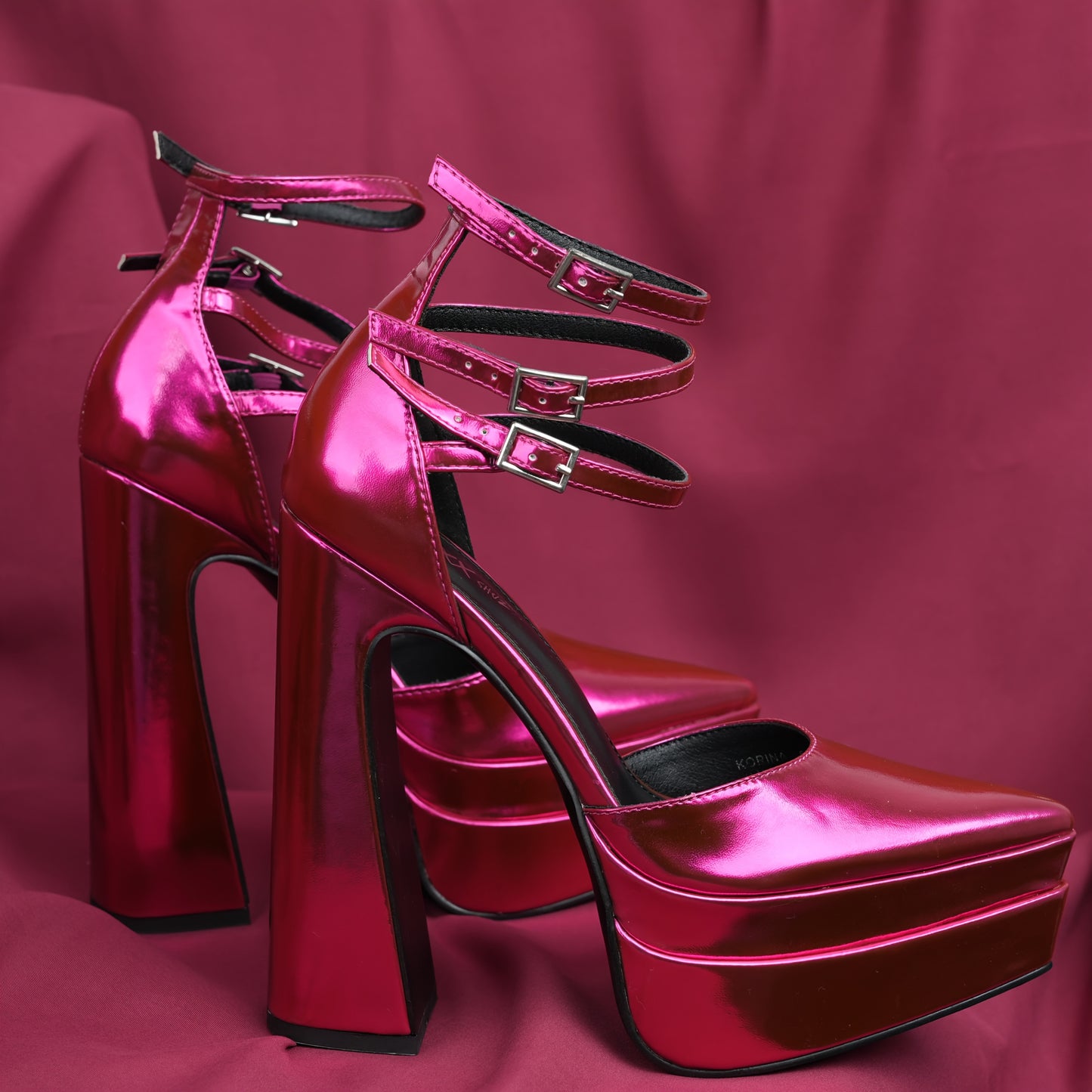6 Inches Chunky Platform Heels For Women Block High Heels Ankle Buckle Sandals Pumps