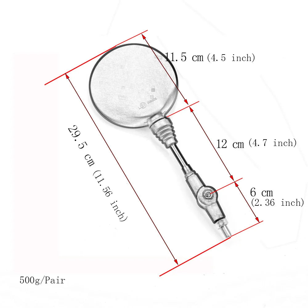 2pcs Foldable Round 10MM Scooter Rear Mirror for KTM Mirror Motocross Accessories for Bike Rearview Motorcycle Mirrors