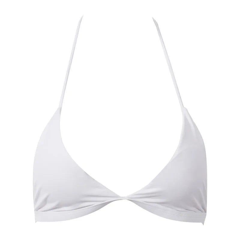 Women Bikini Tops Swimsuit Separates Bikini Bra Padded Solid Bandeau Push Up Bikini 2024 Women Swimsuits
