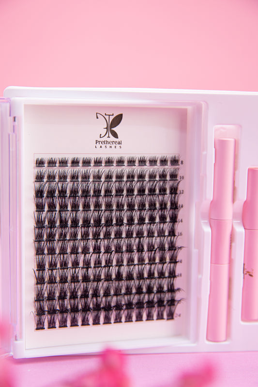 ✨ Prethereal Hybrid Cluster Lashes – Soft Luxe Set ✨