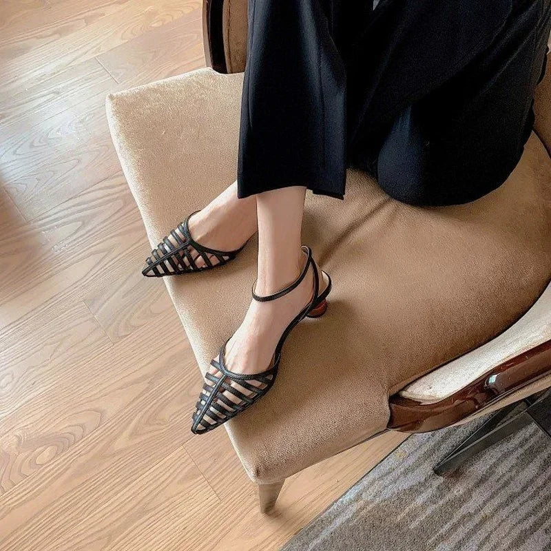 Pointed Toe Shoes Women's High Heels 2022 Fashion High Heels High Heels Summer Party Office Ladies Ladies Sandals Zapatos Mujer