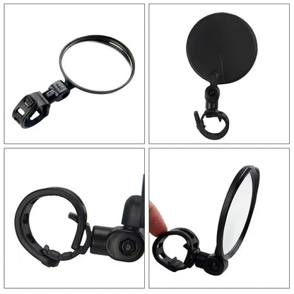 Motorcycles Rearview Mirror Side Mirror For Safety View Turning Left Right Mirror Adjustable Mini Autocycle Rear View