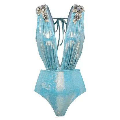 Bikini Bodysuit Swimwear Women With Skirt Bathing Suit Summer New Ruffle Splice Print Beachwear Holiday Bikini Cover Ups Outfits
