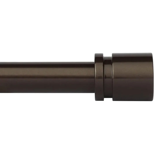 Curtain Rods Windows 16 to 144 Inches Adjustable Length 1 Inch Diameter Curtain Rod with Aluminium End Cap Antique Bronze