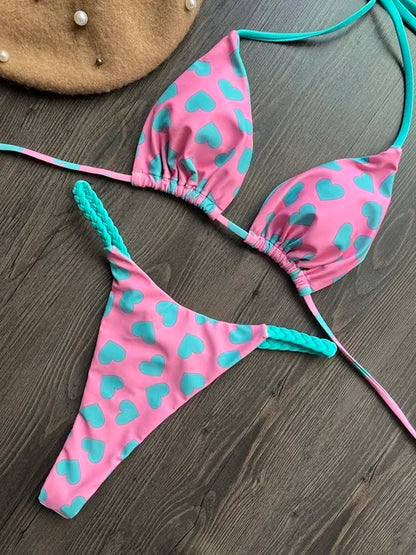 2024 sexy women bikini, brazilian triangle bikini, push-up swimsuit, beach bikini