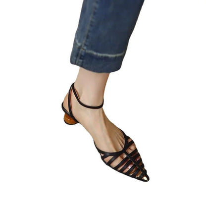Pointed Toe Shoes Women's High Heels 2022 Fashion High Heels High Heels Summer Party Office Ladies Ladies Sandals Zapatos Mujer