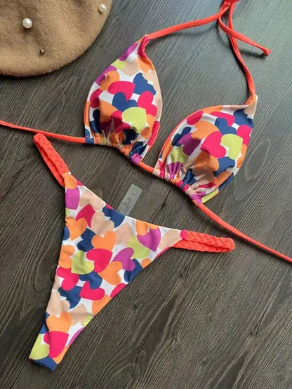 2024 sexy women bikini, brazilian triangle bikini, push-up swimsuit, beach bikini