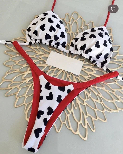 2024 sexy women bikini, brazilian triangle bikini, push-up swimsuit, beach bikini