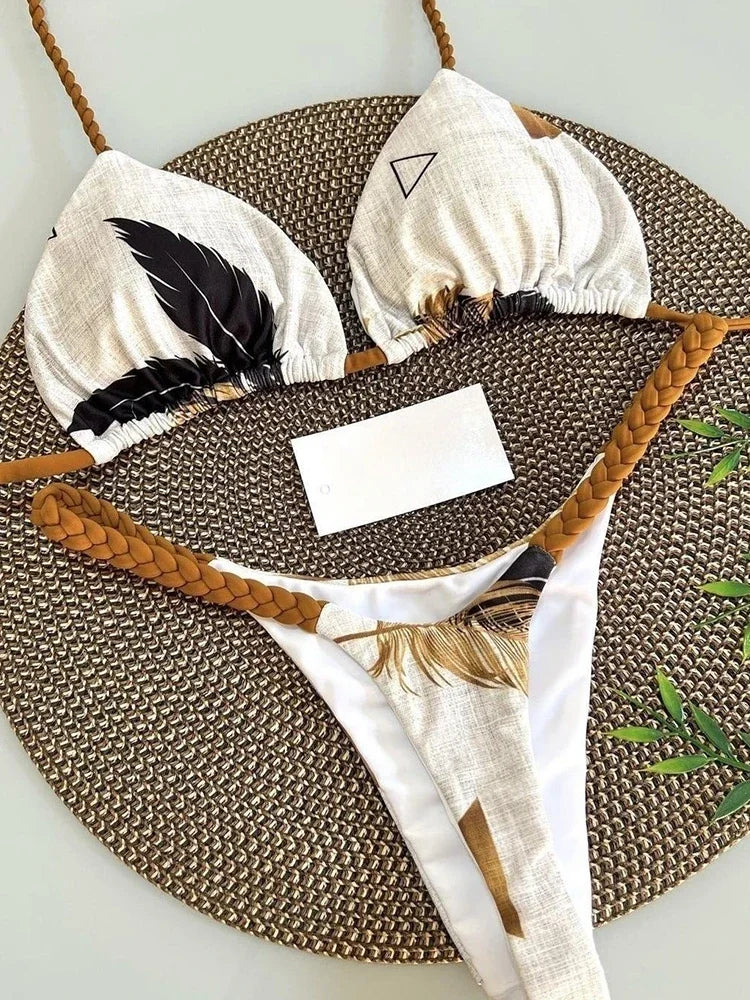 2024 sexy women bikini, brazilian triangle bikini, push-up swimsuit, beach bikini
