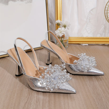 Pointed Toe Stiletto Sandals For Women 2023 New Summer Style Fairy Style One-strap High Heels
