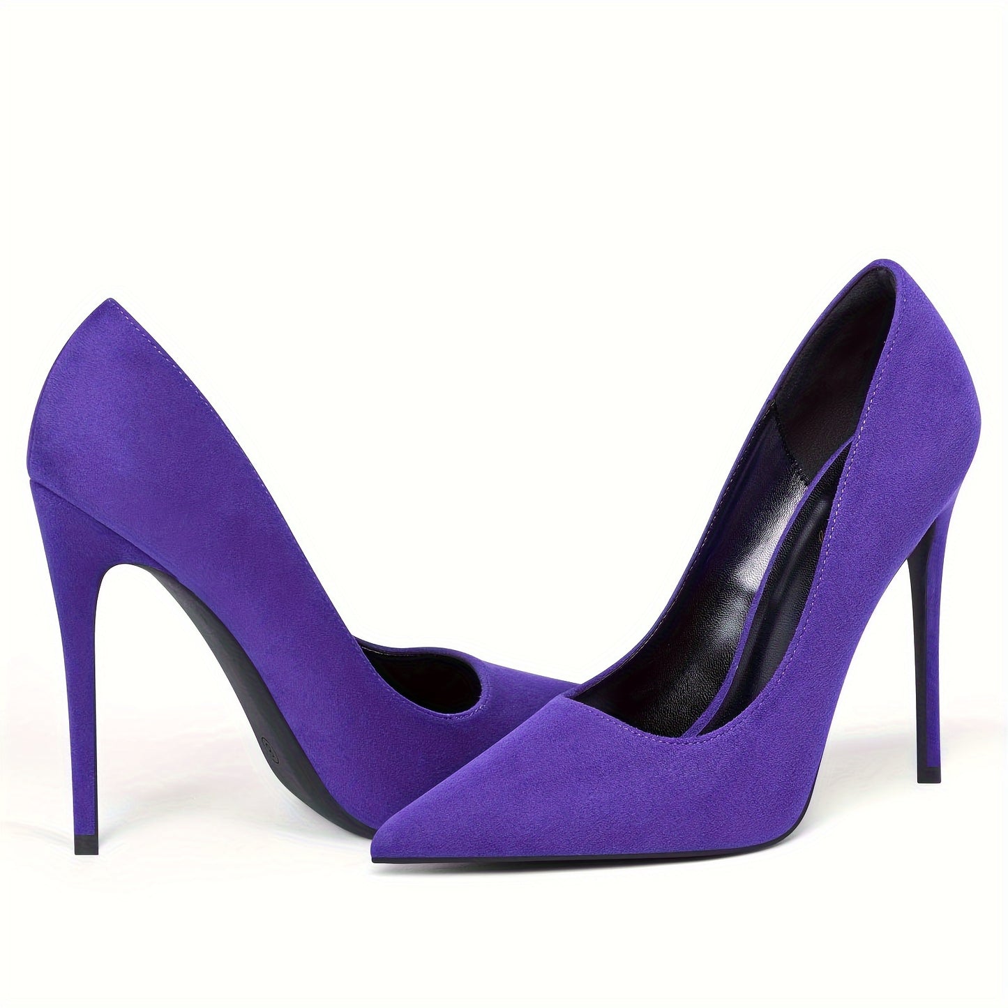Solid Color Elegant High Heels, Women's Pumps Pointed Toe Stilettos, Women's Shallow Mouth Slip On Party
