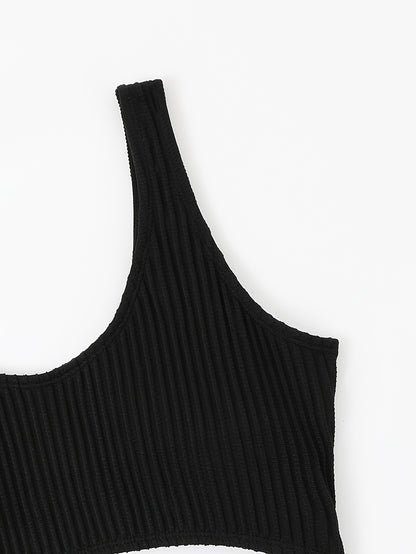White Off the Shoulder One Piece Swimsuit - High Cut, Hollow Out, High Stretch, Sexy Polyester Knit Fabric - Solid Color, No Printing, Sheer-Free, Womens Swimwear & Clothing