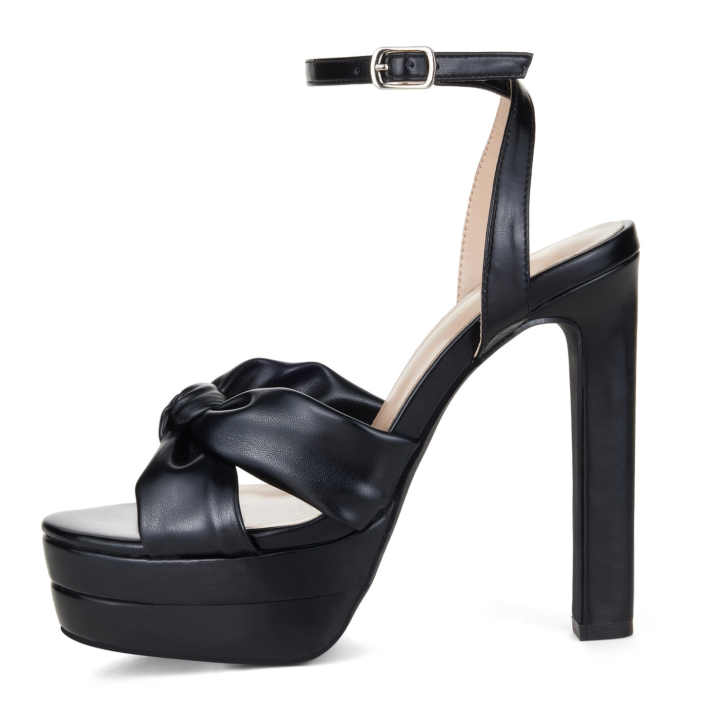 Bow Knot 5.5 Inch Stiletto High Heels For Women Platform Open Round Toe Strappy Heeled Sandals Wedding Party Prom Shoes