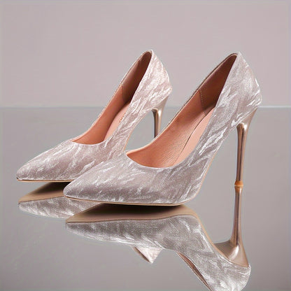 Elegant Women's Stiletto Heels - Sleek Pointed Toe, High Heel Dress Pumps for Weddings & Night Outs, Versatile Fashion Shoes, Maid Shoes, Slimming
