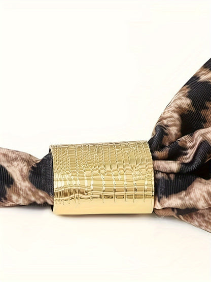 Leopard Print One-piece Swimsuit, Halter V Neck Ruched Tummy Control Athing Suits, Women's Swimwear & Clothing