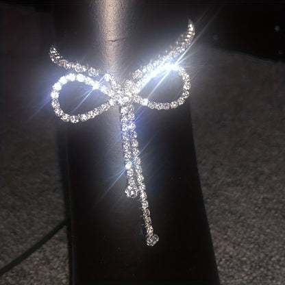 Fashion Simple Bow Anklet Sexy High Heels Tassel Rhinestone Anklet