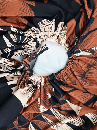 [Trendy Tropical Dress] Trendy Strapless Tropical Print Dress | With Side Cut-Outs And High Slit - Sexy Summer Dress for Parties And Special Occasions