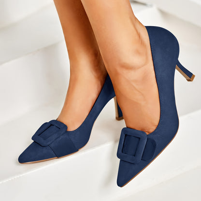 [High Heels] Womens Stiletto Pumps | Closed Pointed Toe | Wedding Party Dress Shoes