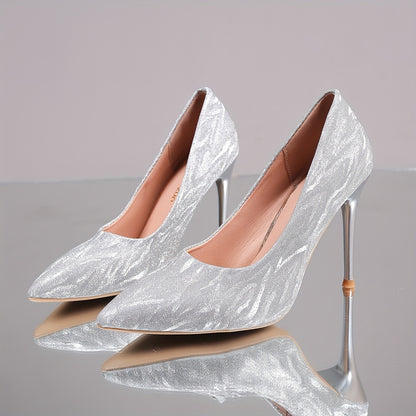 Elegant Women's Stiletto Heels - Sleek Pointed Toe, High Heel Dress Pumps for Weddings & Night Outs, Versatile Fashion Shoes, Maid Shoes, Slimming