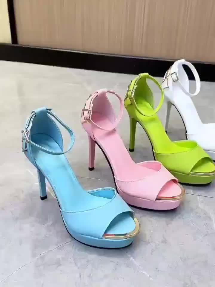 Women's Platform D'Orsay High Heels - Rose Decor Peep Toe Ankle Strap Stiletto Sandals - Fashionable & Elegant - For Parties, Banquets & Special Occasions - Perfect Gift for Women