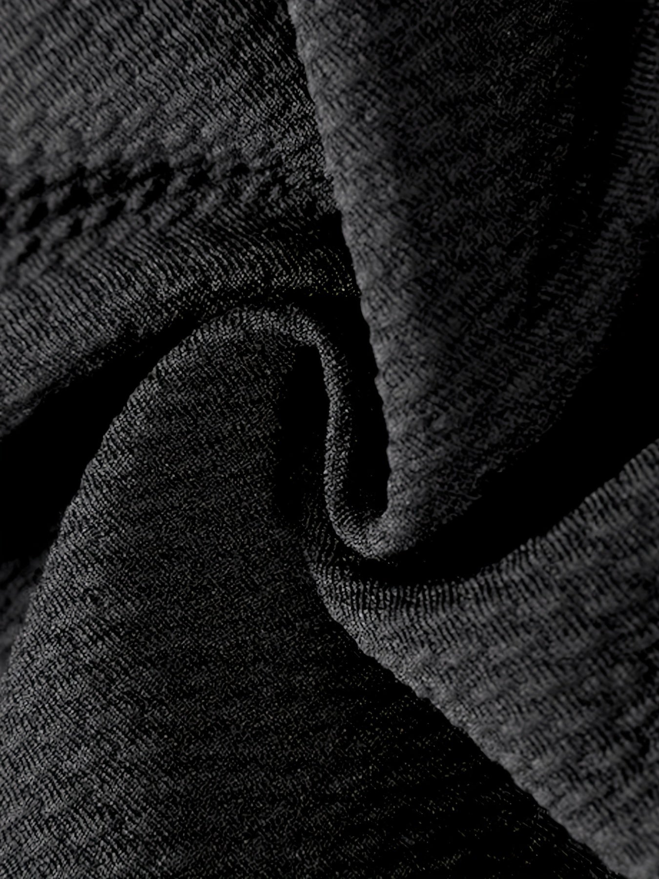 High Waist 2 Piece Ruffle Trim Black Stretchy Solid Color Bikini, Cute & Stylish Women's Swimwear & Clothing